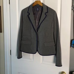 Gray knit blazer